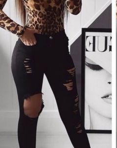 Black Flex Shredded Jeans